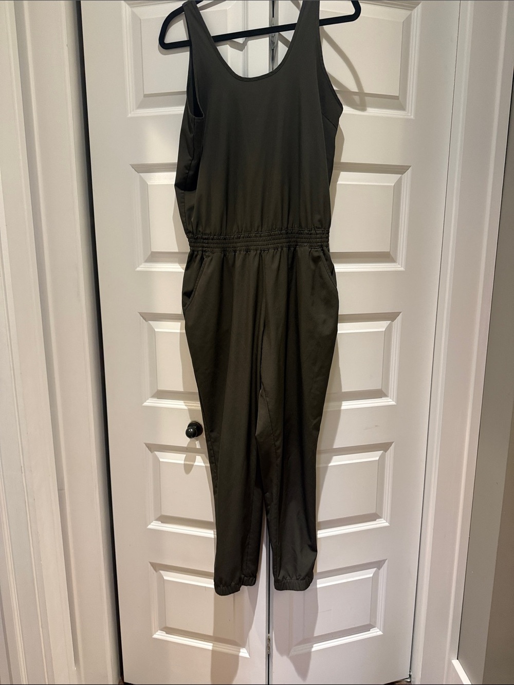 Old Navy Olive Green Sleeveless Utility Jumpsuit